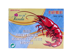 Чипсы рисовые со вкусом креветки Vanda 227 г Белые 624 фото